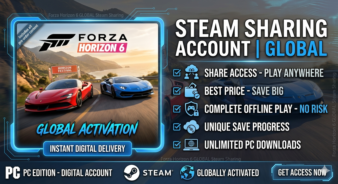 Forza Horizon 6 (PC) - Steam Sharing Account | GLOBAL